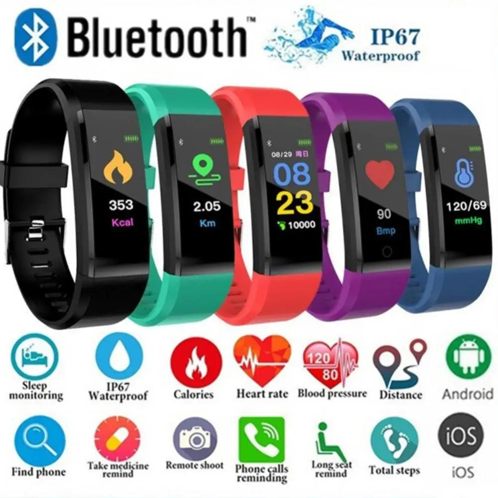 Reloj Inteligente 115Plus | Fitness, Ritmo Cardíaco y Resistente al Agua