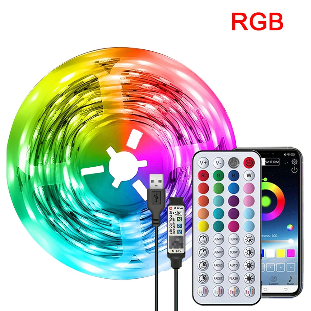 Tiras LED RGB Music Sync | Control por App, Ambiente Gaming y Decoración para Habitación
